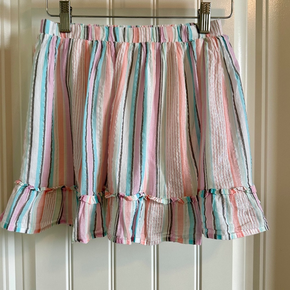 Sonoma Pink Vertical Stipe Pattern Girls Skort size 10